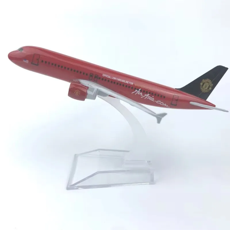 1:400 Scale 320 Metal Airplane Replica 16cm Manchester United Airlines A320 Airbus Aircraft Die-Cast Model Children's Gift