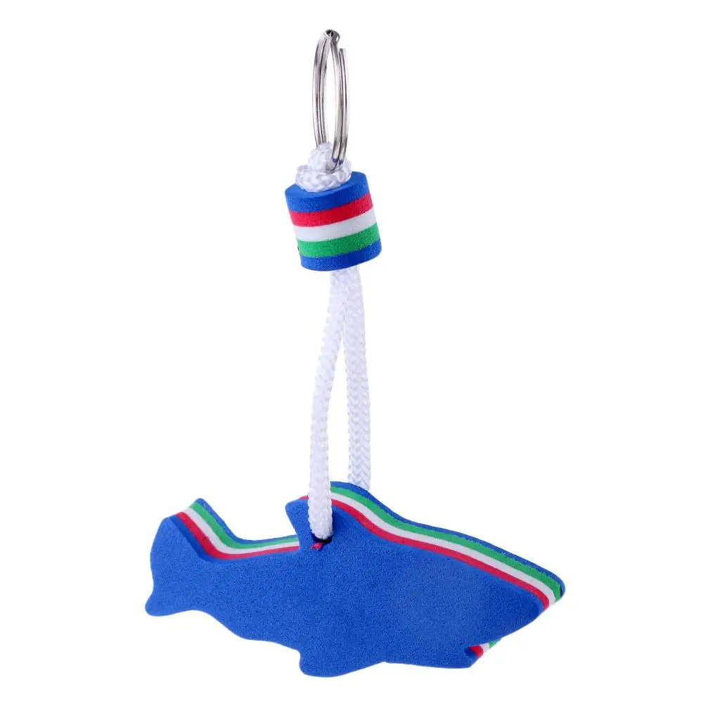 

Blue/Orange EVA Dolphin Shaped Floating Keychain Key Ring Water Floating Key