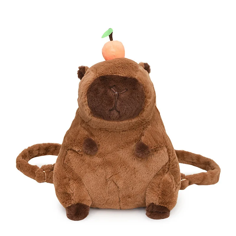 Sac à main en peluche Kapibala pour enfants, sac à dos double, sac DolDave, animal mignon, sac à main en peluche Capybara, dessin animé, couple initié