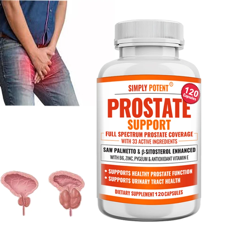 Contains 33 Active Ingredients in Capsules To Support Healthy Prostate Function, Urinary Tract Health