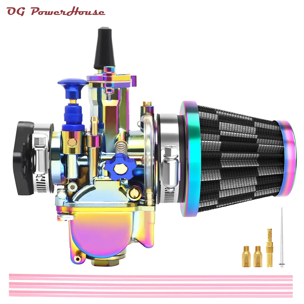 Motorcycle Carburetor Kits 32mm Carburetor With Air Filter PWK21 24 26 28 30 32 34mm For Dirt Bike CR250 KLX250 CRF230 KLX KTM