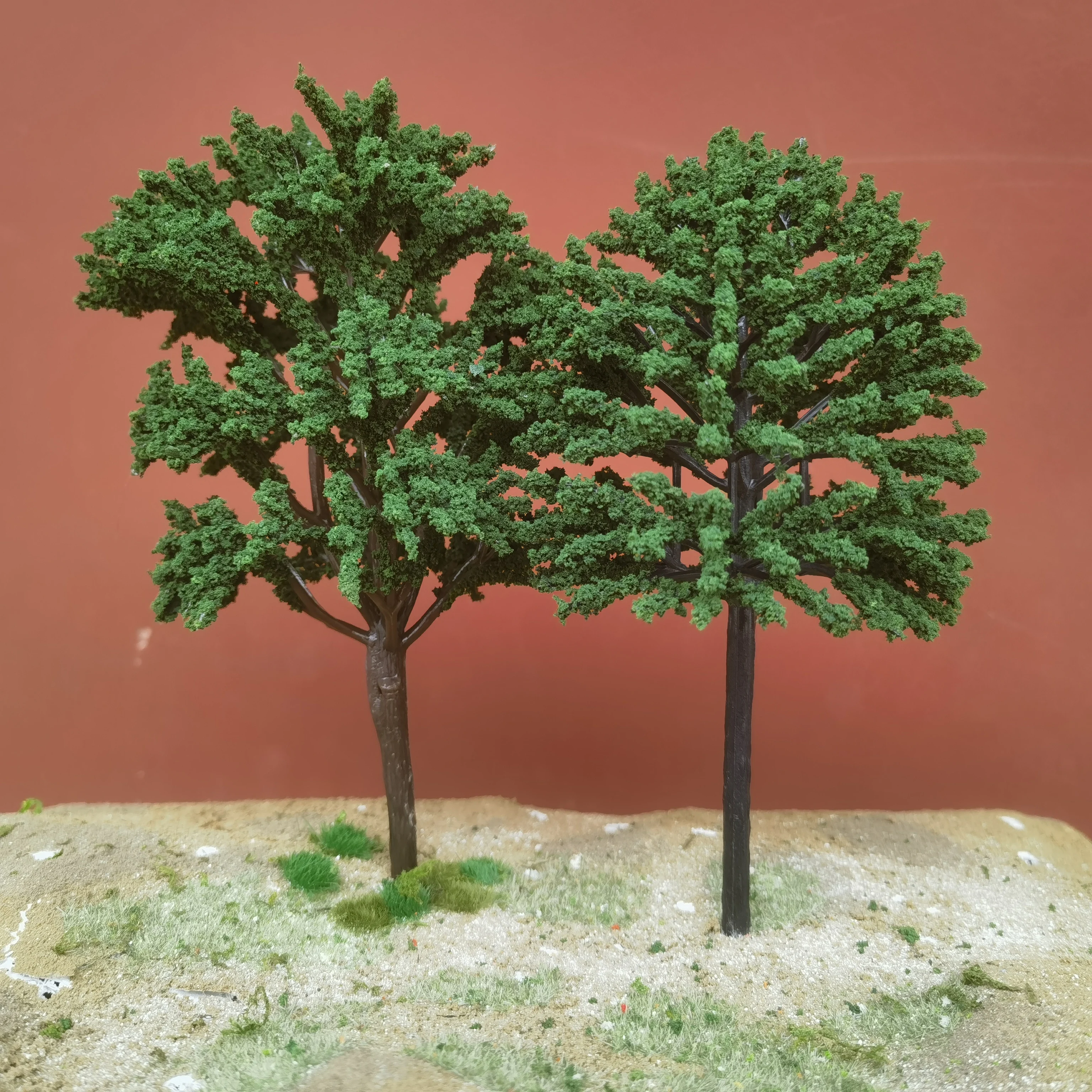 

19CM 5pcs Miniature simulation model tree material micro-landscape greening train railway railroad decor