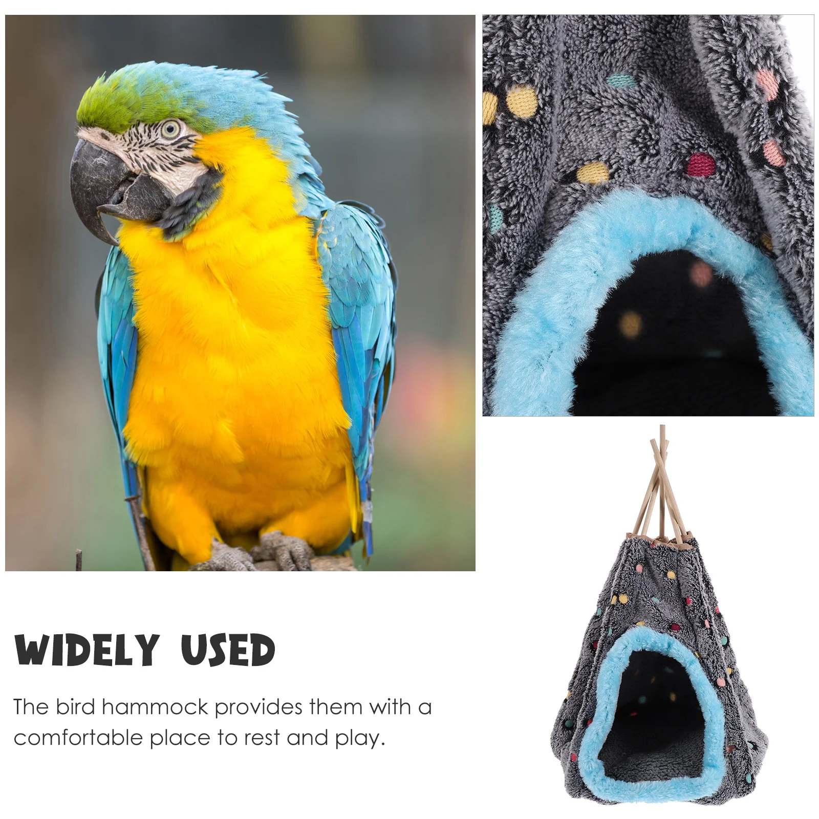 

Bird Hammock For Parrots Small Birds, Soft Cotton Hanging Nest, Warm Pet Bird Tent, Cage Hanging Bed For Canaries Larks, Parrot