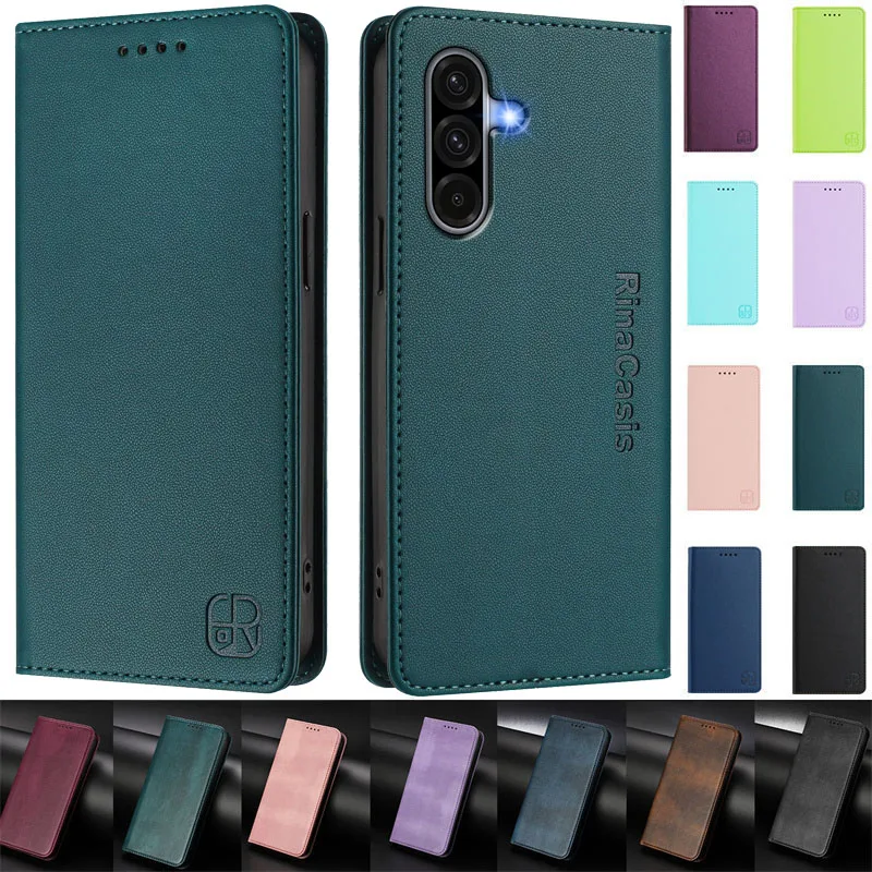 A56 Case for Samsung Galaxy A56 Magnetic Stand Leather Wallet Case for Samsung Galaxy A56 Capa Flip Silicone Back Cover Fundas