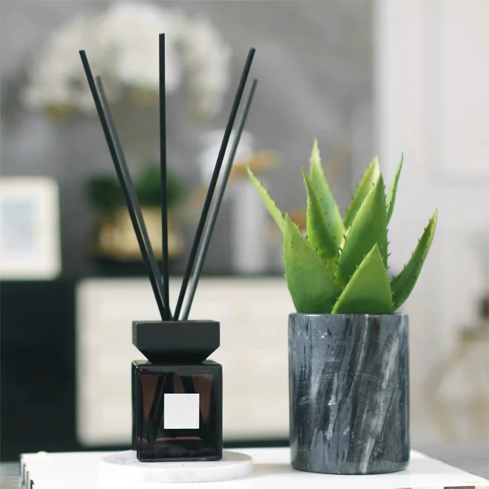 

1 Set Large Capacity Aromatherapy Essential Oil Bottle Diffuser Glass Bottle With Wood Lid Rattan Sticks Home Decor Gift For