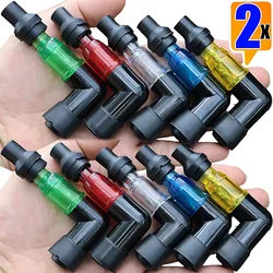 Motorcycle Ignition Spark Plug Cap Universal Flash Spark Plug High Pressure Cap Elbow Shaped Motorcycle Modification Accessories
