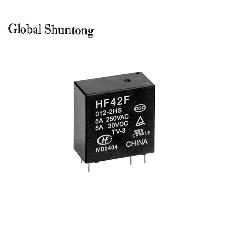 10pcs HF42F-005-2HST HF42F-012-2HST HF42F-024-2HST Two Groups of Normally Open 6-pin 5A250VAC Relay 5V12V24VDC