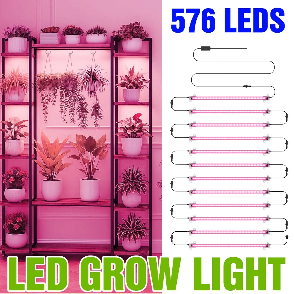 

LED Full Spectrum Plant Grow Light Bar Indoor 220V Hydroponic Growth Box Vegs Flowers Succulent Fruit Cultivation Lamp EU Plug