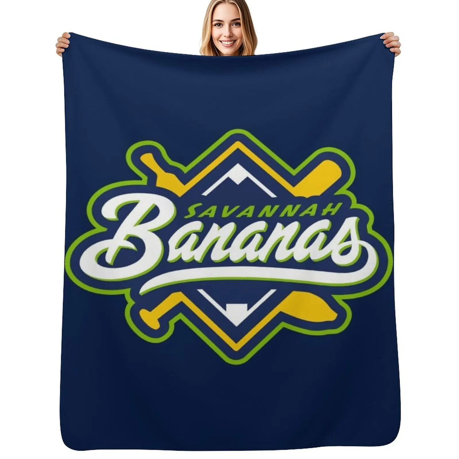 Плед с логотипом Baseball Bananas, уютный плед для дивана на весну и осень