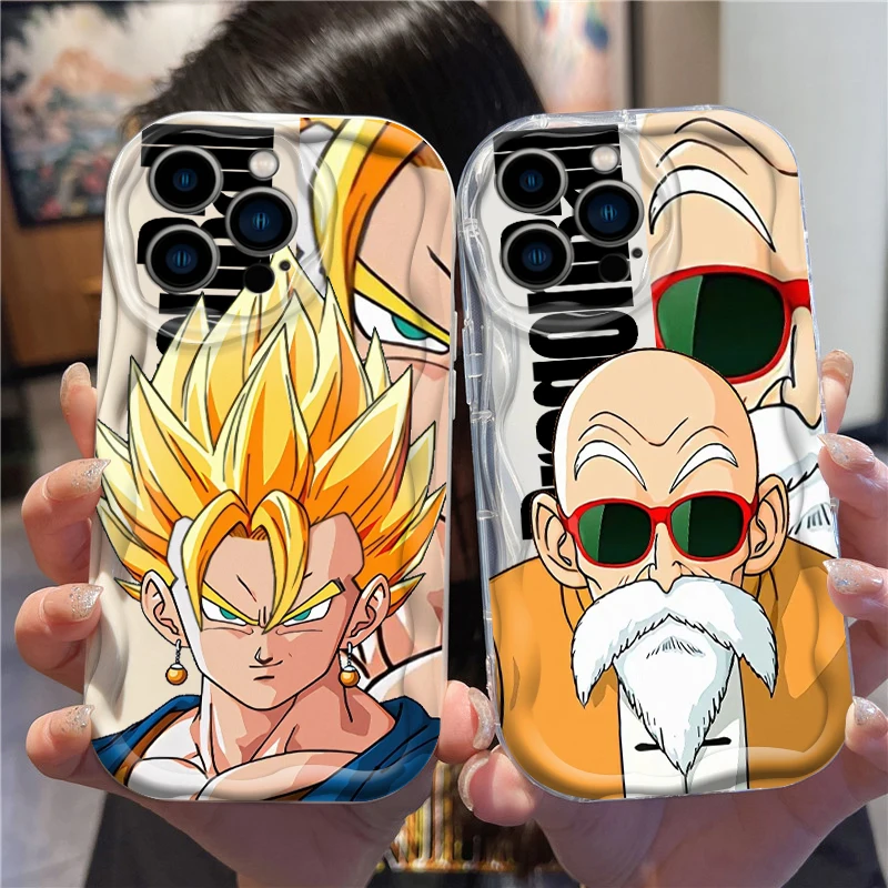 D-Dragon Ball Cute Goku Logo For Apple iPhone 15 14 13 12 11 XS XR X Pro Max Plus Wave Oil Soft Phone Case