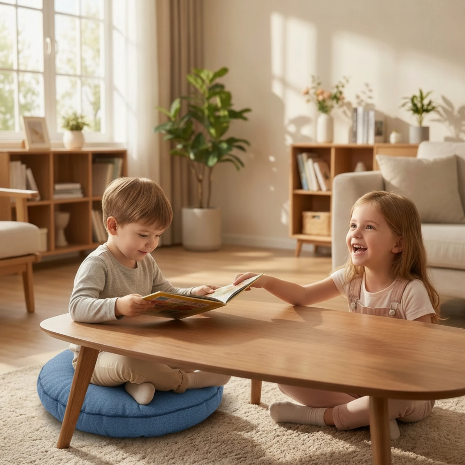 Round Floor Cushion Thick Floor Seat Cushion Supportive Versatile for Tatami Room, Window Ledge