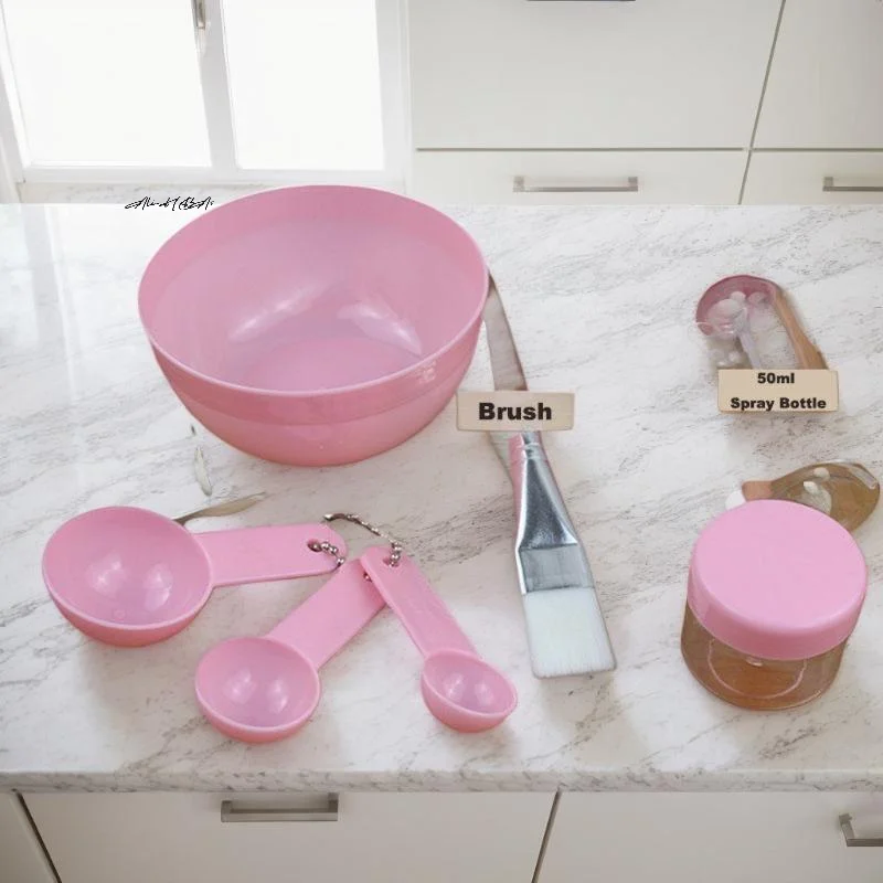 8個/セット フェイシャルブラシ マスクボウル スプーンセット マスクブラシバー DIY美容ツール ミキシングツール スキンケア メイクアップ用品 女性スキンケア