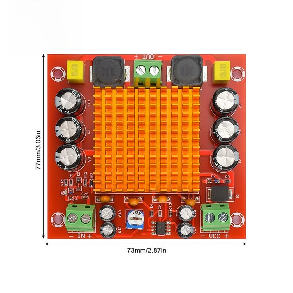 High Power Audio Module 150W Digital Amp Board High Performance Audio Board Audio Amp Aluminum Alloy Construction
