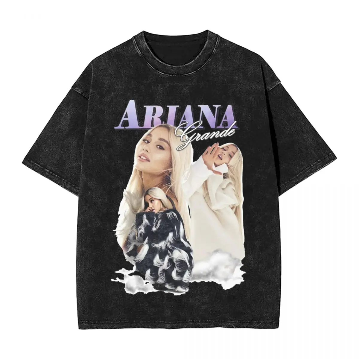 Vintage Pop Music Ariana Grandes Singer T Shirt Cool T Shirts Short Sleeves Tops Summer Cotton O Neck Oversized Clothing