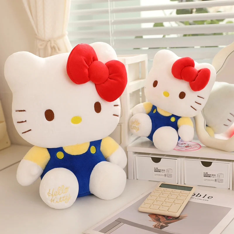 Sanrio Hello Kitty pluche klassieke zithouding speelgoed zacht en schattig lichaamskussen pop