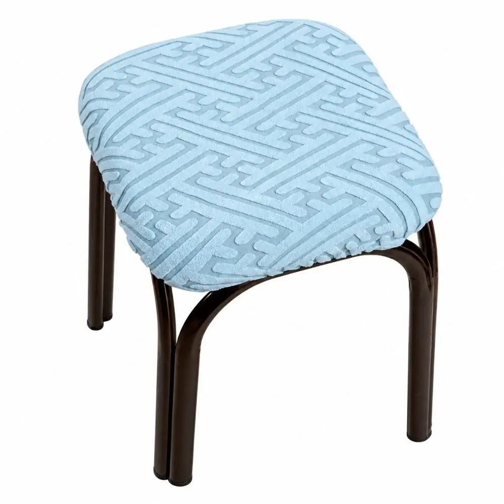 Jacquard Square Stool Cover Non-Slip Stretchable Bar Stool Cover Washable Elastic Edge Seat Protector Home Furniture Protection