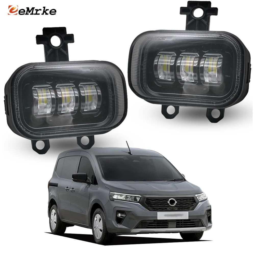 For Nissan Townstar Europe 2021 2022 2023 2024 40W LED Fog Lights Front Head Lamp w/ Lens DRL 12V High Power White / Yellow