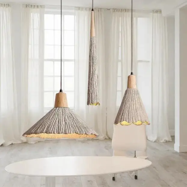 

Ретро-подвесной светильник из дерева и микрцемента в индустриальном стиле для отелей, кафе, баров, гостевых домов, прикроватный подвесной светильник