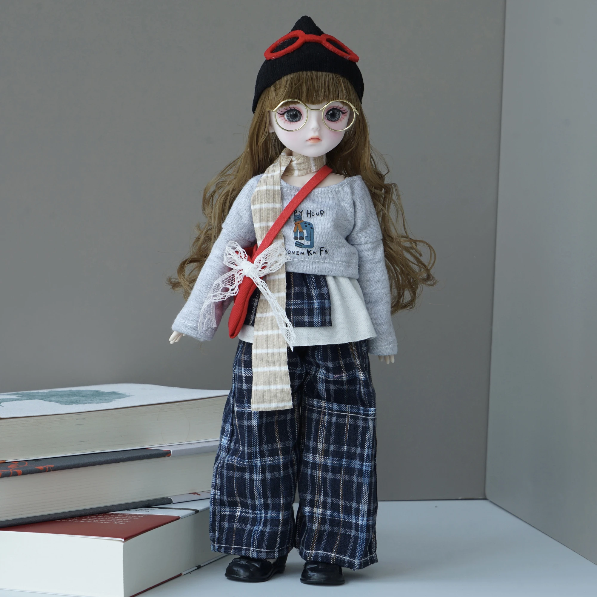 

6 Style 1/6 BJD Doll Full Set with Clothes Shoes Bag, 30cm Ball Jointed Doll, Fashion Dress Up Toy for Girls Birthday Gift