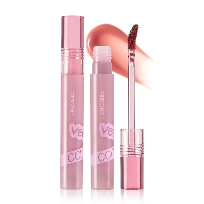 VEECCI Water Lip Gloss แก้วใส Lip Oil Moisturizing Liquid ลิปสติก Long Lasting Rare Beauty Jelly Lip Makeup