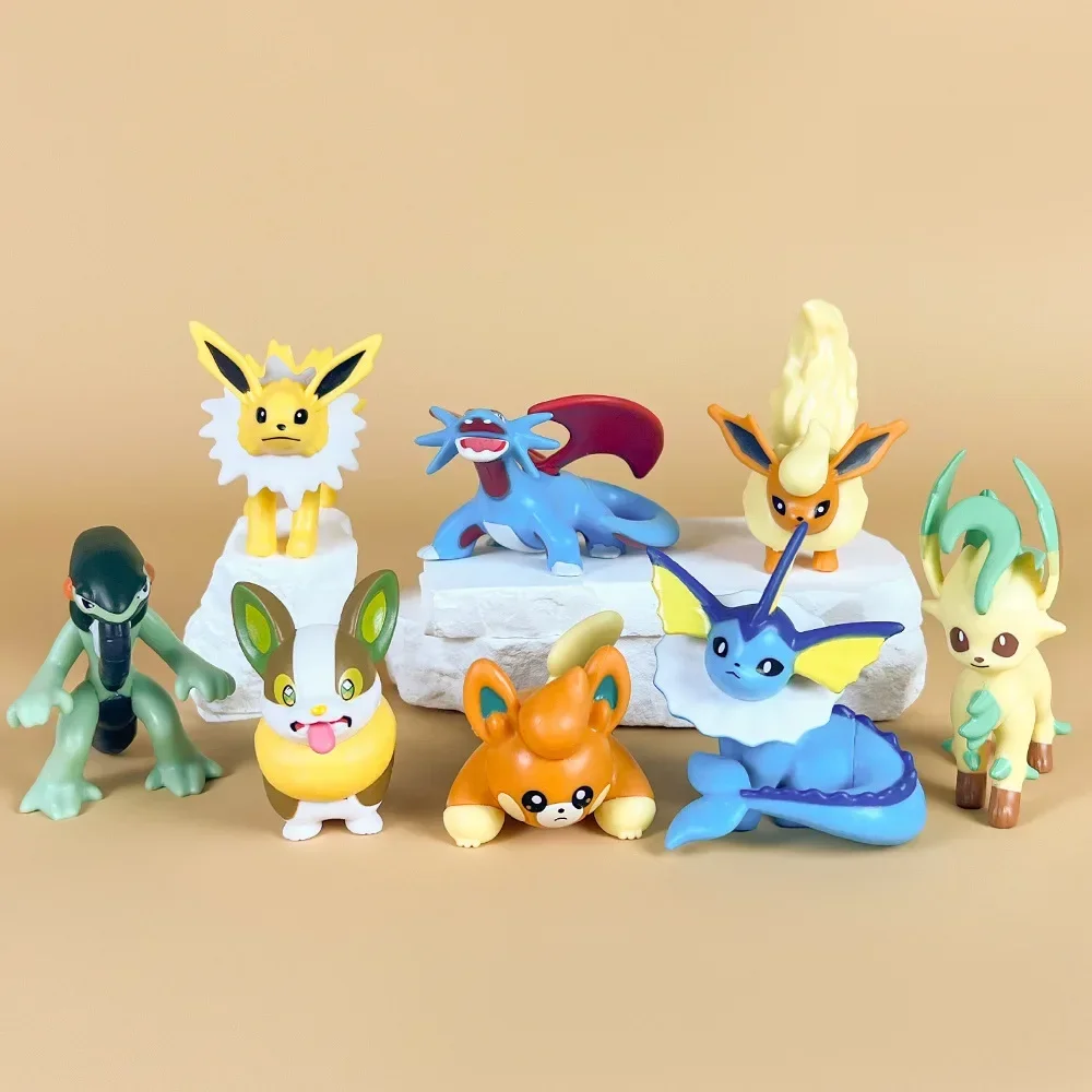 

Pokemon Toys Pikachu Vaporeon Jolteon Flareon Leafeon Yamper Cyclizar Pawmi Anime Figures Action Model Kids Toys Birthday Gifts