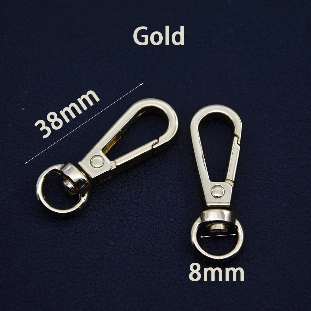 5pcs Metal Lobster Clasp Keychain Swivel Hooks Webbing Strap Clips Buckle Bag Connector DIY Hardware Accessories