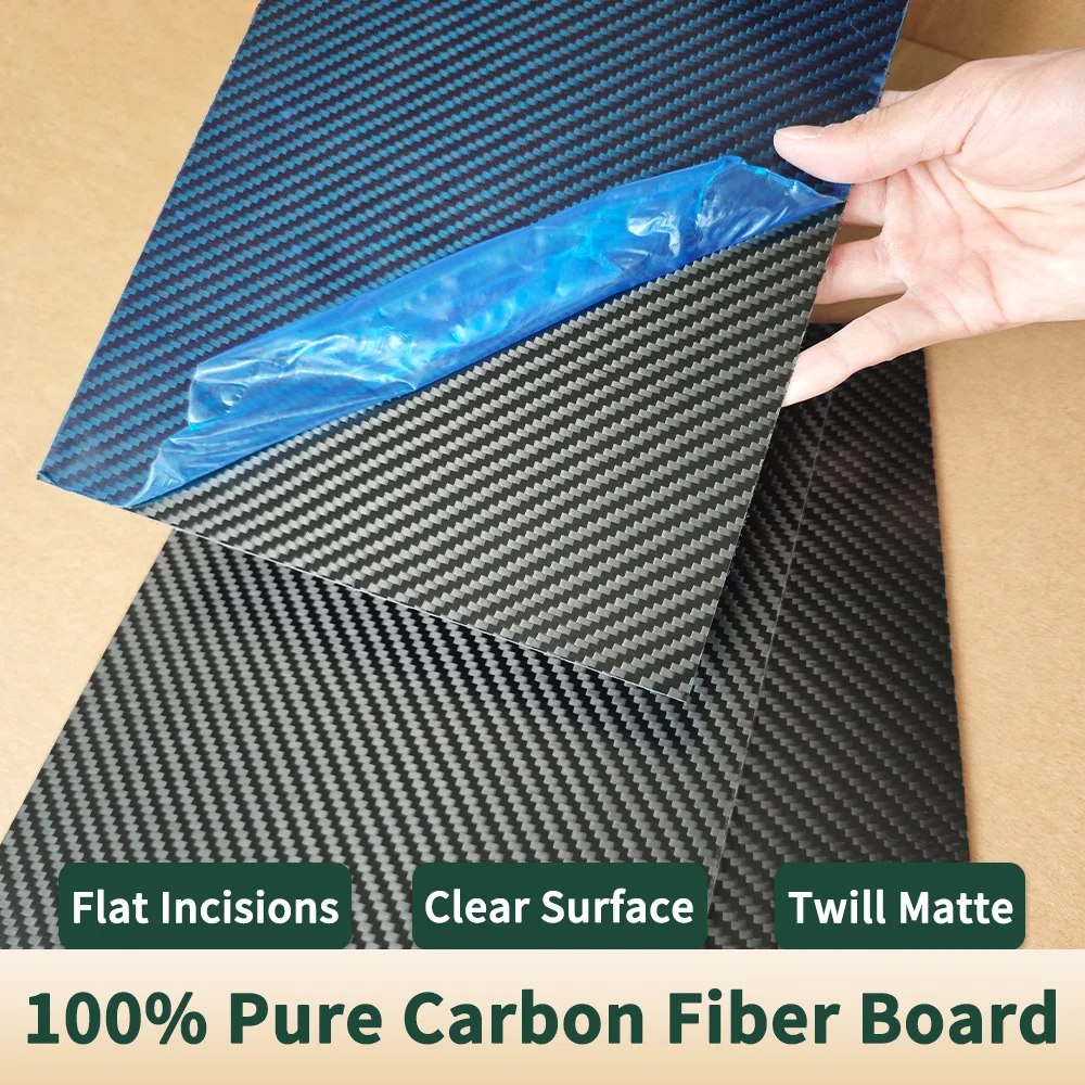 3K نقية ألياف الكربون ورقة المجلس ، صلابة عالية المواد المركبة ، صفح لوحة الكربون ، لامعة ومات ، سمك 0.5-6 مللي متر ، 200x400mm