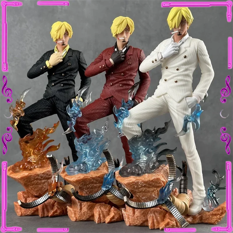 

Цельная аниме-фигурка Sanji Vinsmoke Diable Jambe Black Leg, 24 см, Коллекционное украшение для рабочего стола, красный, черный, белый, подарок на Рождество