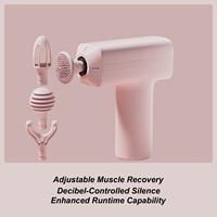 Muscle Massage Fascia Machine For Fitness Rechargeable Quiet Muscle Massager With 4 Heads For Gym Sports Home Travel Workplace