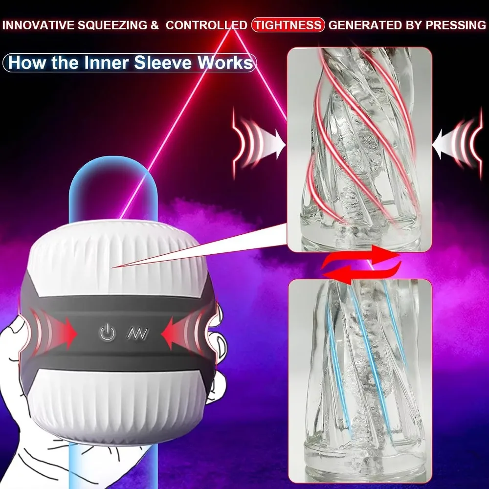 10-frequency Small Barrel Aircraft Cup Male Vibration Masturbator Set Penis Exercise Dual Motor Sex Toys view 5