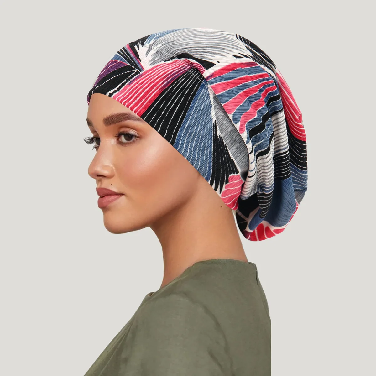 2026 neue Tie-dye Haar Abdeckung Kappe Luxus Spitze Muslimischen Turban Hut Frauen Chemo Kappe Kopftuch Wraps Afrikanische Beanie headwear