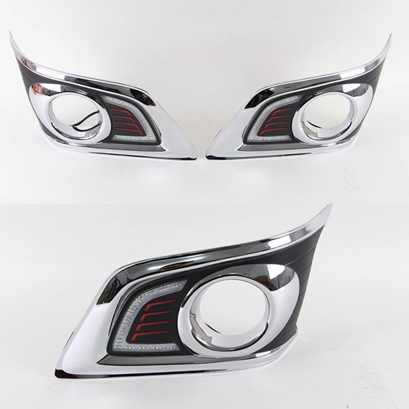 DRL Daytime Running Light, Car Styling Fog Lamp para Toyota Hilux, VIGO, CHAMP, 2012, 2013, 2014, 1 par