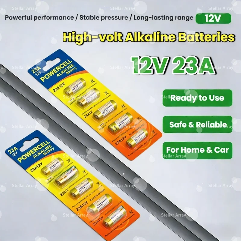 

12V A23 Alkaline Battery Compatible with 23A 23GA A23S E23A EL12 MN21 MS21 V23GA L1028 GP23A LRV08 for Remote Doorbell Toy