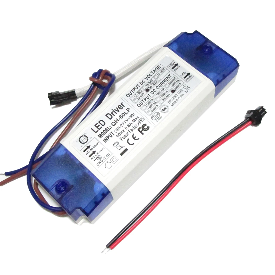 High PF Constant Current LED Driver 600mA 3W 10W 20W 30W 40W 50W 60W 1-2x3w 6-10x3w 10-18x3w 18-30x3W Lamp Lighting Transformers