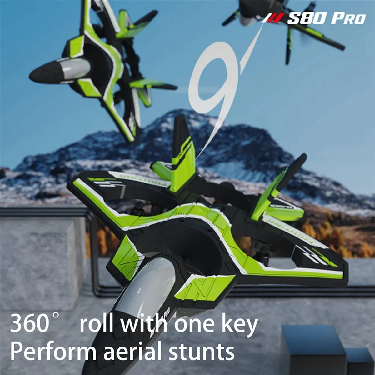 

SDFC Дрон с дистанционным управлением, обновленный пенопластовый самолет с фиксированным крылом и подсветкой, модель высоты, детская игрушка - зеленый