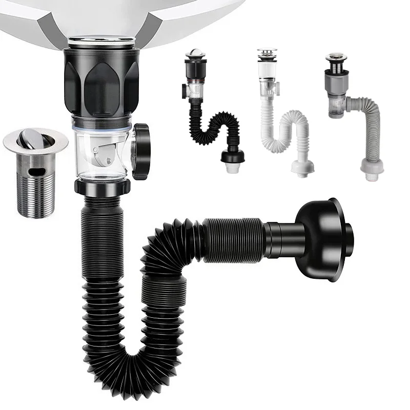 

Набор антизапаховых дезодорирующих фильтров для сливных труб с откидной крышкой, гибкий выдвижной сливной патрубок для кухонной раковины и ванной комнаты, защита от засоров