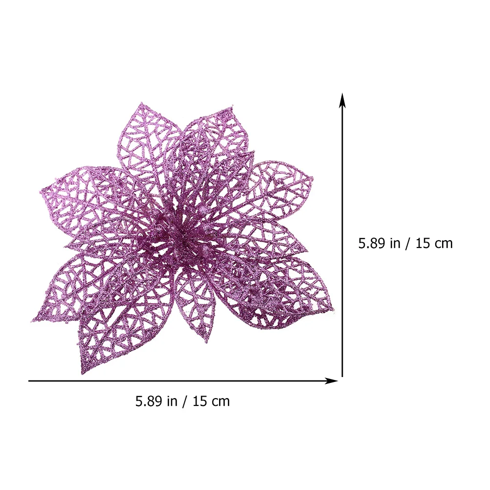 

Artificial Christmas Flowers Holiday Fake Decor Faux Bulk Imitation for Decorations Decorative Simulation Artifical