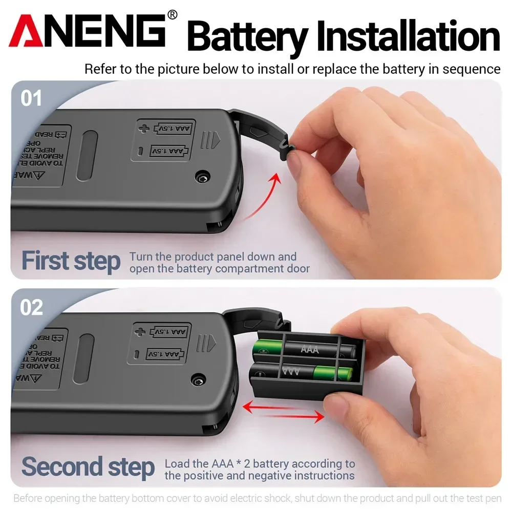 ANENG PN106 Clamp Meter AC/DC Current Multimeter  Voltage 4000 Counts  Ammeter Voltmeter NCV Resistance Capacitor Electric Test image 6