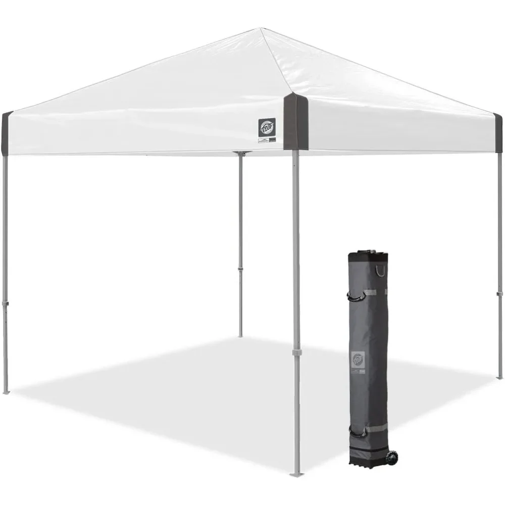 10' x 10', Roller Bag and 4 Piece Spike Set, White Slate Instant Tent Shelter Canopy Freight free