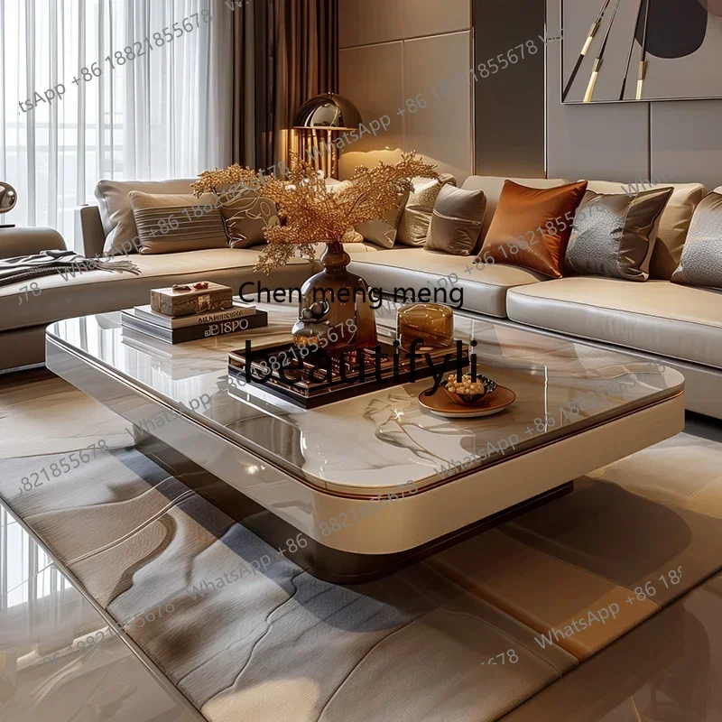 

D178 Marble coffee table living room light luxury modern high-end design storage tea table tea table