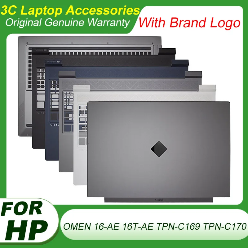 Original New For HP OMEN 16-AE 16T-AE TPN-C169 TPN-C170 Laptop LCD Back Cover Top Screen Housing Case Palmrest Bottom Base Cover