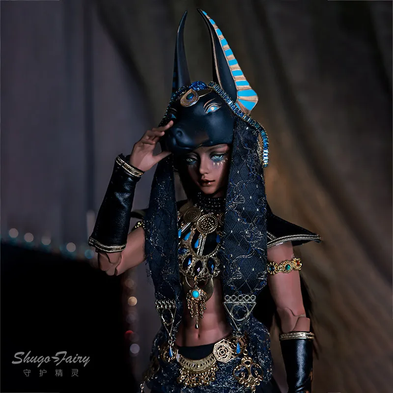ตุ๊กตา BJD สี่จุดข้อต่อ รุ่น SD ฮอรัส ตำนานอียิปต์ เสื้อกั๊กหนัง มนุษย์สัตว์ งานแฮนด์เมด ตุ๊กตาเรซิ่นสั่งทำพิเศษ ของขวัญเทศกาล
