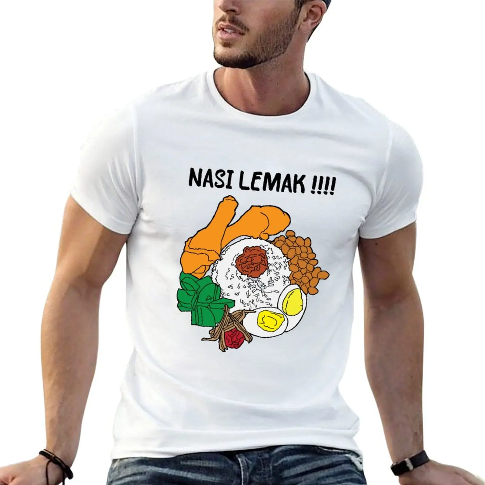 

Nasi Lemak T-Shirt t shirt men 100% cotton luxury brand funny t shirts dark humor T-Shirt