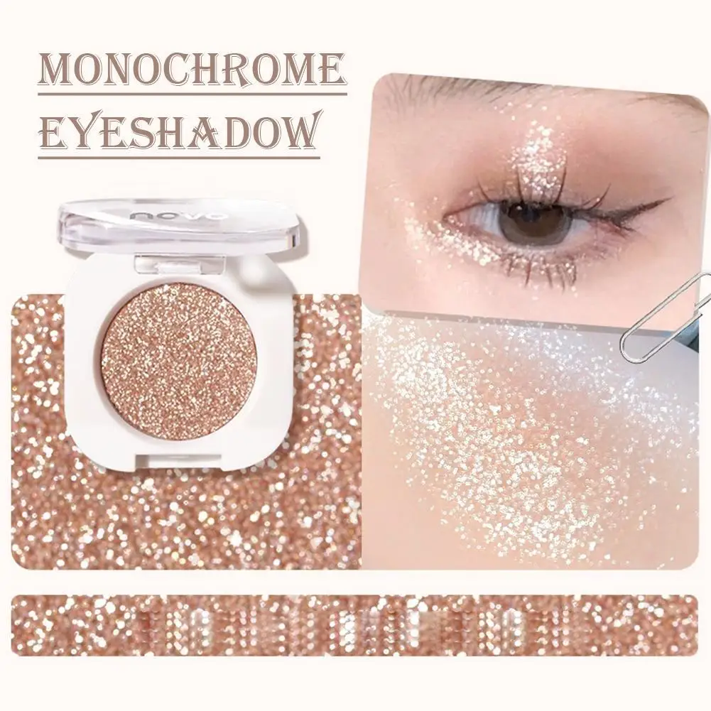Paleta Cieni do Powiek 4 Kolory Jednokolorowe Łatwe w Aplikacji Cieni do Powiek o Wysokim Połysku Efekt Ziemniaków Lustrzany Perłowy Brokat