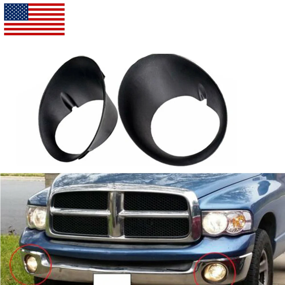 Rhyming 1 Pair Fit For Dodge Ram 1500 2500 3500 2002-2009 Fog Lamp Frame Front Bumper Fog Light Bezel Cover Trim Car Accessories