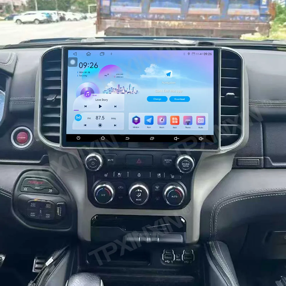 

13,1-дюймовый Android 13 для Dodge RAM 1500 2019-2023, автомобильная магнитола с QLED сенсорным экраном, CarPlay, мультимедийный проигрыватель, GPS-навигация, головное устройство