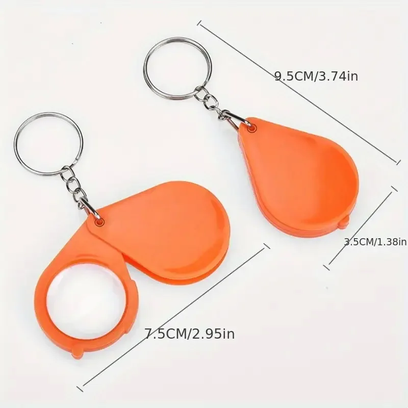 Magnifier Keyring Read Useful Anti-Deformed Magnifying Glass Keychain Portable Special Mini Small For The Elderly