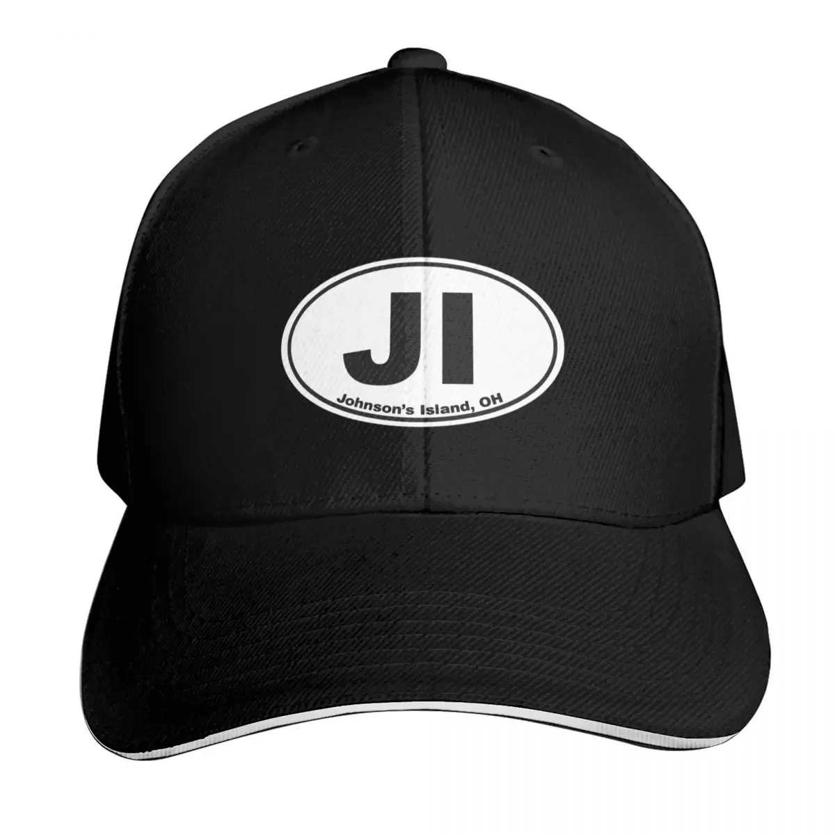Johnson's Island || Bumper Sticker Baseball Cap Contrast Two Tone Brim Snapback Flat Bill Strapback Dad Hat