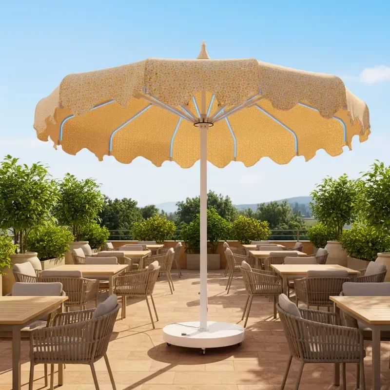 Starry Sky Parasols Umbrellas Outdoor Big Size Water Proof Foldable Remote Control Patio Umbrella Outdoor Large for Garden