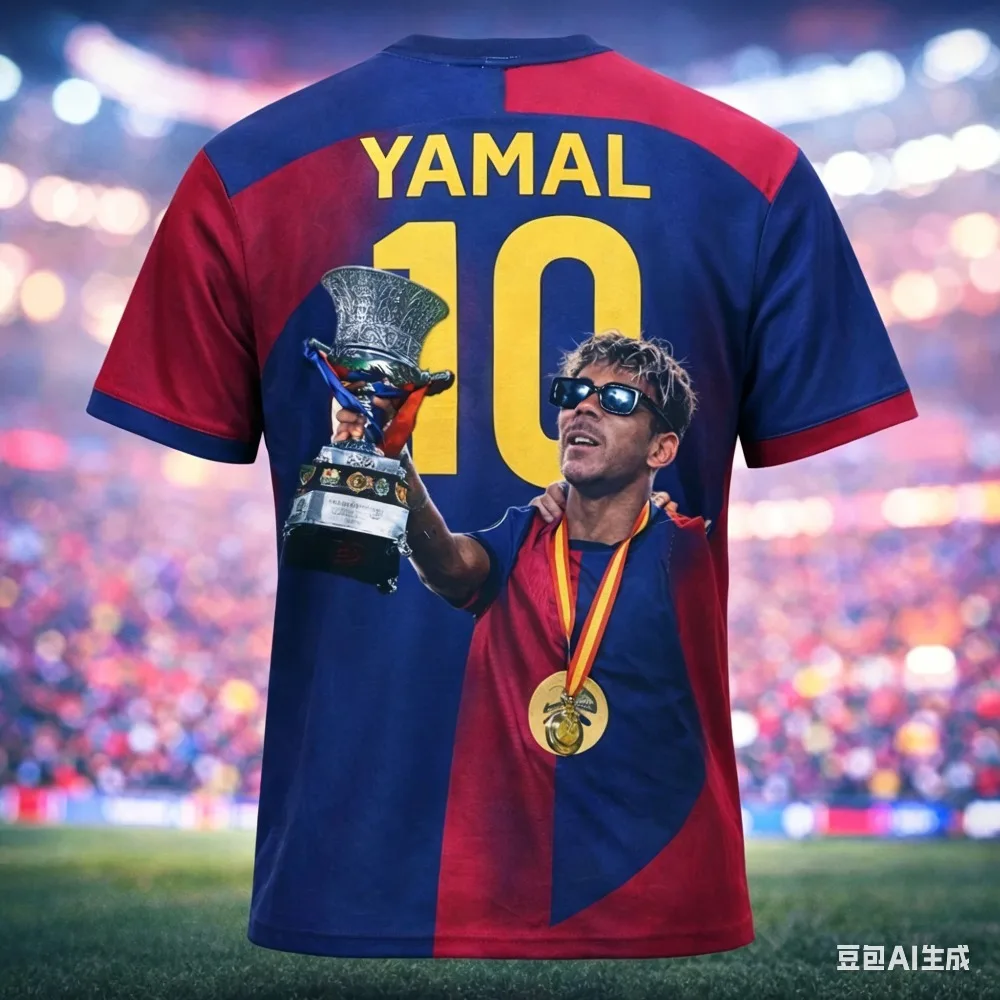 2026 Neuer Stil Kinder-T-Shirt im Yamal-Stil - 3D-Gedrucktes Fußballtrikot Schnelltrocknend Atmungsaktiv Geeignet für Tägliches Tragen – Detail 4